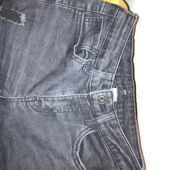 Black high waisted distressed skinny jeans - Picture 2 of 4